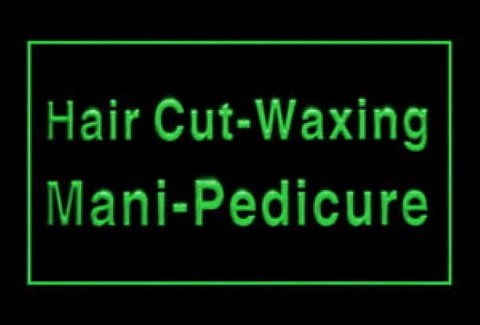 Hair Cut Waxing Mani Pedicure Beauty LED Neon Sign